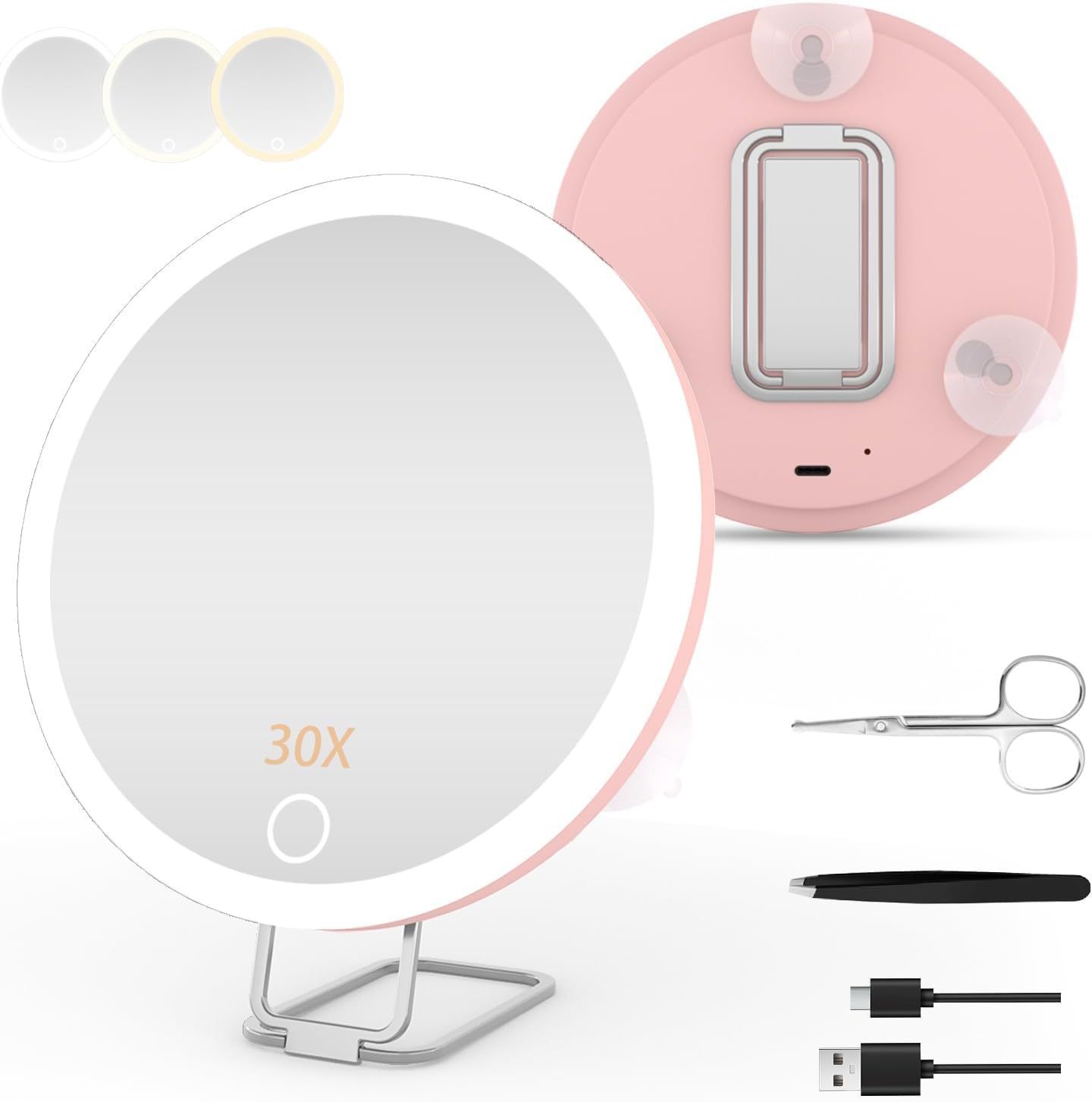 Charging Led Fill Light With Light Bracket Rotating Makeup Mirror.