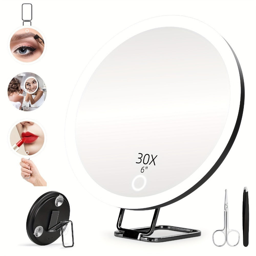 Charging Led Fill Light With Light Bracket Rotating Makeup Mirror.