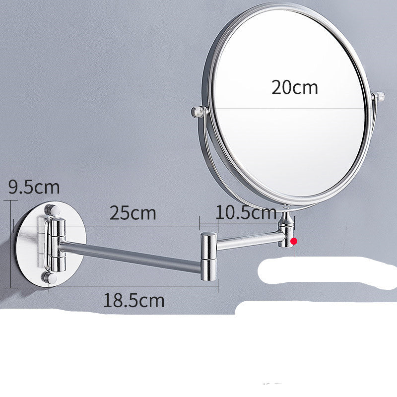 Punch-Free Makeup Vanity Mirror Double Sided Wall Mounted