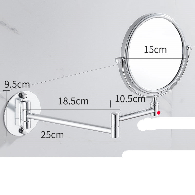 Punch-Free Makeup Vanity Mirror Double Sided Wall Mounted
