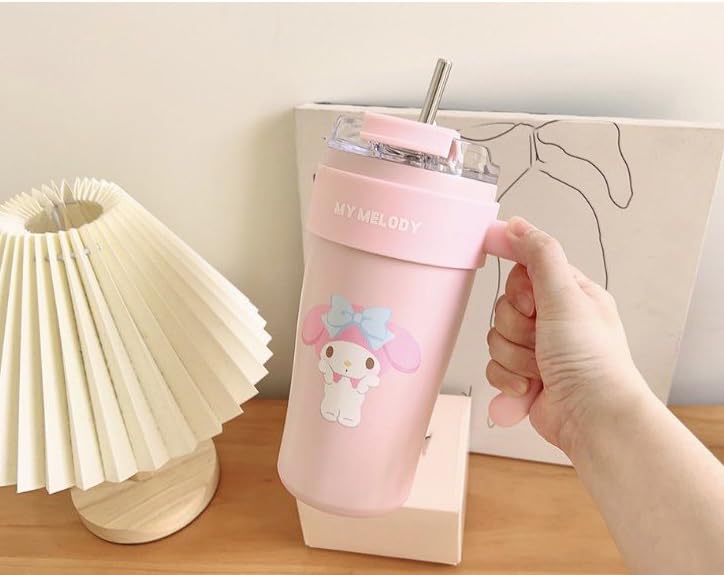 Stainless Steel Insulated Tumbler with Handle & Straw - 860ml, Leak-Proof, Double Wall Vacuum, Dishwasher Safe