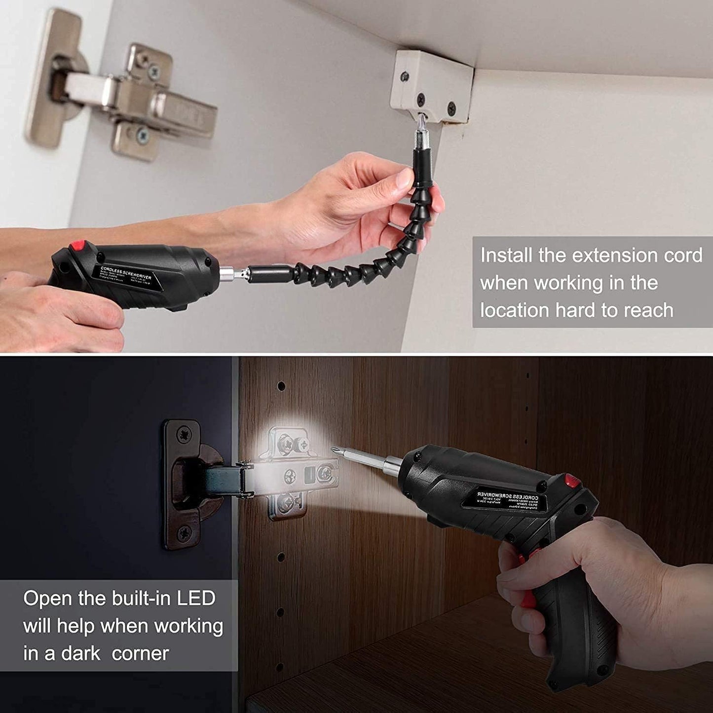 47-in-1 Electric Screwdriver Kit | USB Rechargeable Cordless Mini Drill Driver for Home Improvement