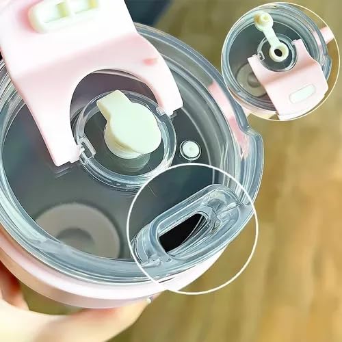 Stainless Steel Insulated Tumbler with Handle & Straw - 860ml, Leak-Proof, Double Wall Vacuum, Dishwasher Safe