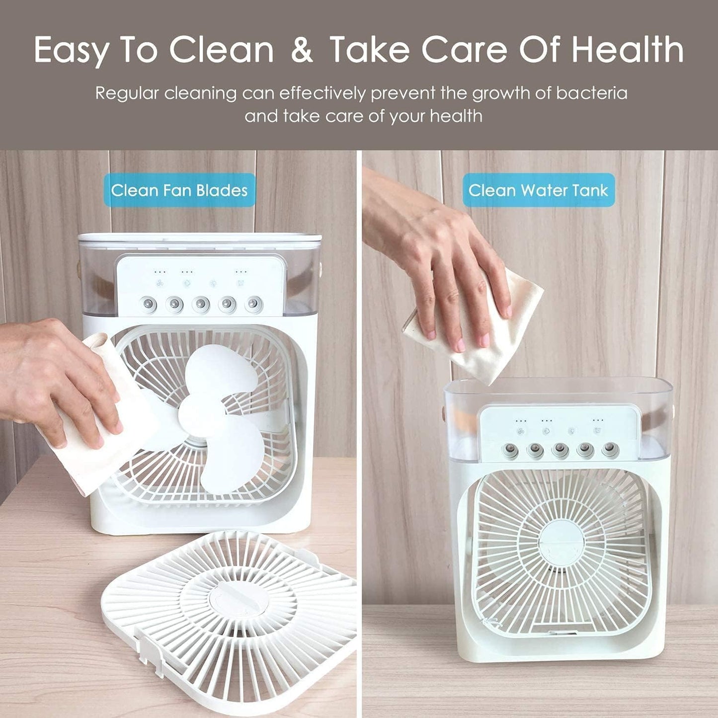 Mini Portable Air Cooler | 3-in-1 Arctic Fan with 7-Color LED, Timer & Adjustable Speeds