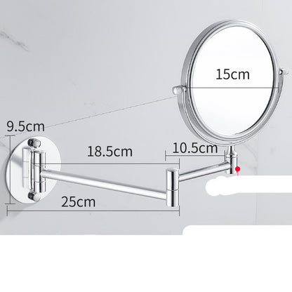 Punch-Free Makeup Vanity Mirror Double Sided Wall Mounted
