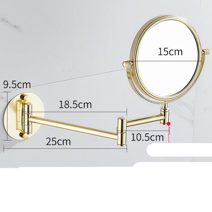 Punch-Free Makeup Vanity Mirror Double Sided Wall Mounted