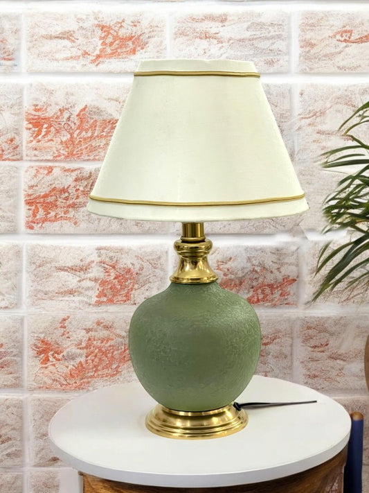 Vintage Green & Gold Table Lamp | Elegant Home & Office Decor