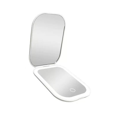 Ultra-thin Foldable Cosmetic Mirror With Light Tri-color Light Convenient HD Luminous.