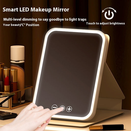 Plus-sized Led Make-up Mirror Desktop With Fill Light