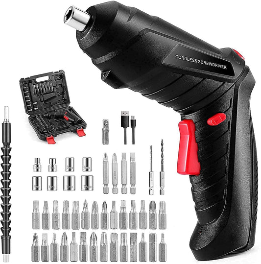 47-in-1 Electric Screwdriver Kit | USB Rechargeable Cordless Mini Drill Driver for Home Improvement