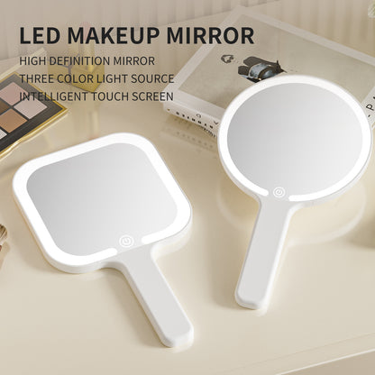 Portable Led Make-up Mirror with Handheld Light for Make-up.