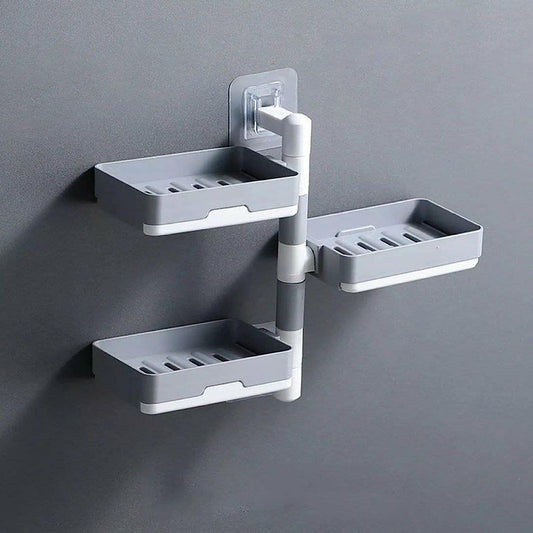 Multi-Functional Wall-Mounted Rotatable Bathroom 3 Layers Storage Shelf – No Drilling Installation