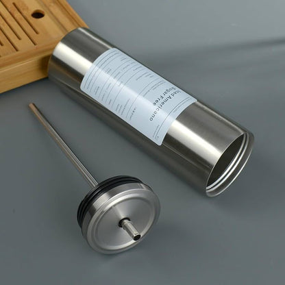 Stainless Steel Sipper Bottle with Straw (600ml) – Double Wall Insulated Travel Mug | Leakproof & Portable Tumbler for Hot & Cold Beverages