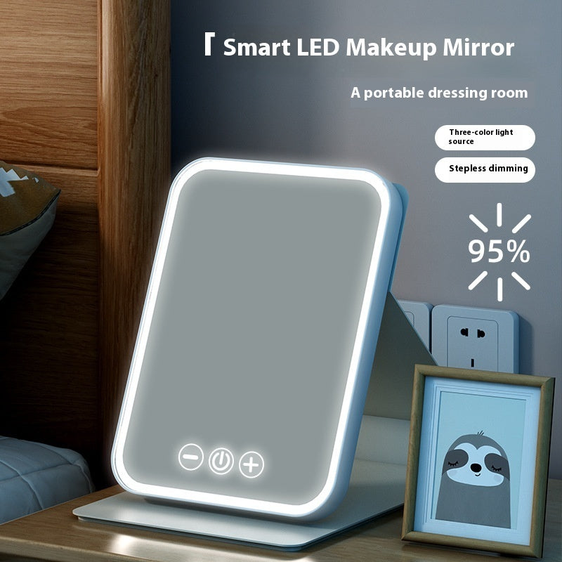 Plus-sized Led Make-up Mirror Desktop With Fill Light