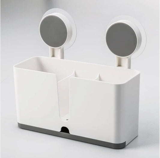 Wall-Mounted Soap Holder & Bathroom Organizer – Waterproof, Adhesive, Premium ABS Plastic