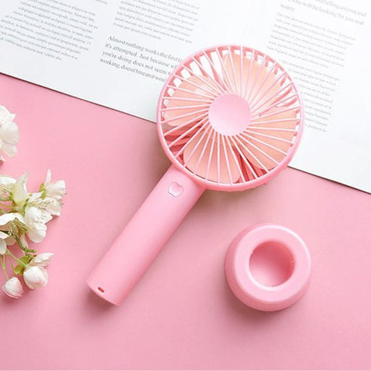 USB Rechargeable Portable Mini Fan | Handheld & Desk Fan with 3-Speed Settings- Set of 2pcs